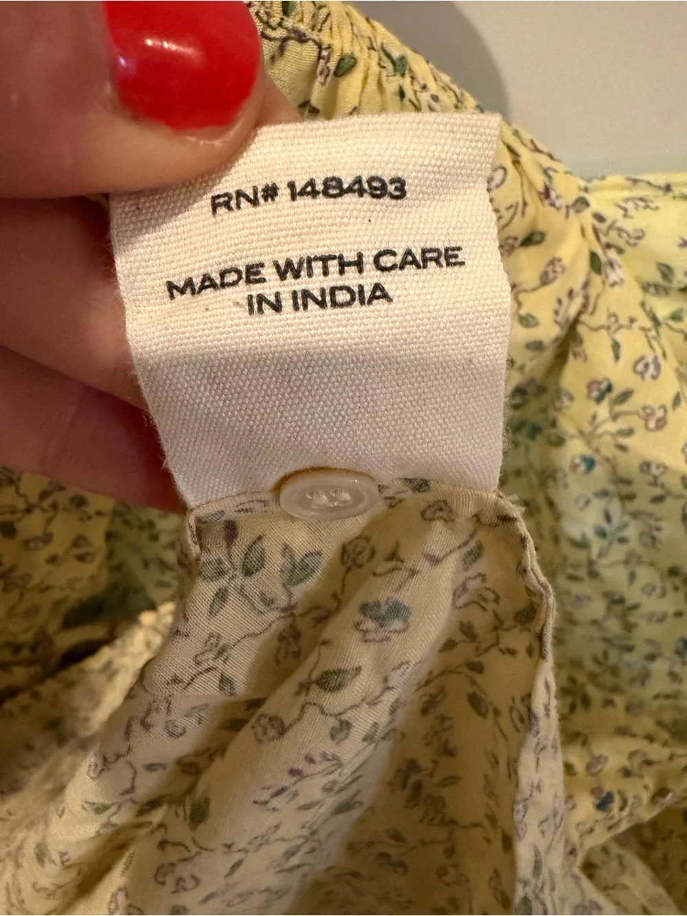 DOEN O'Keeffe Top Moonflower Floral Lightweight Yellow Blouse XS (never worn)
